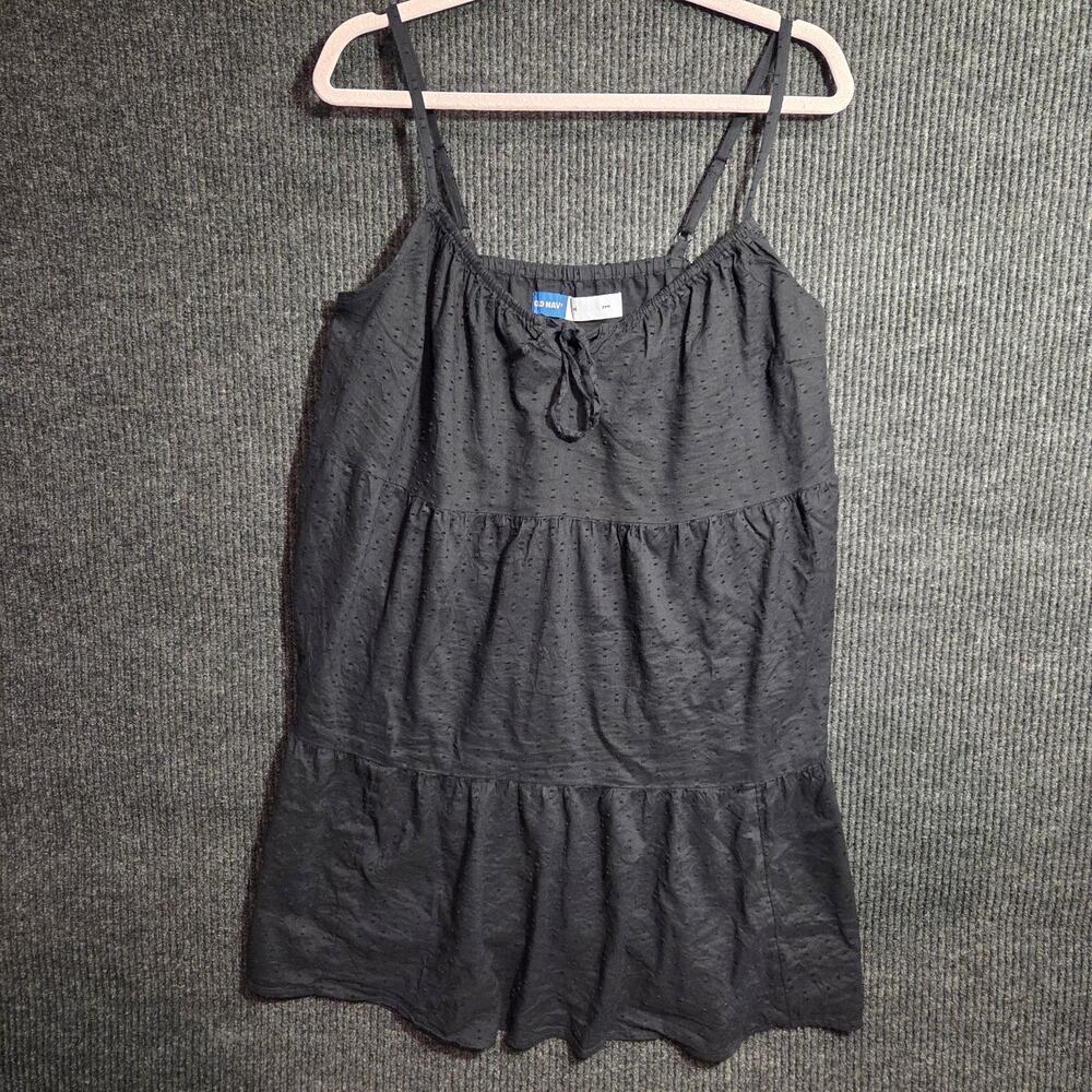 Old Navy Black Summer Tiered Camisole | Casual Boho Basics Size Medium Flowy